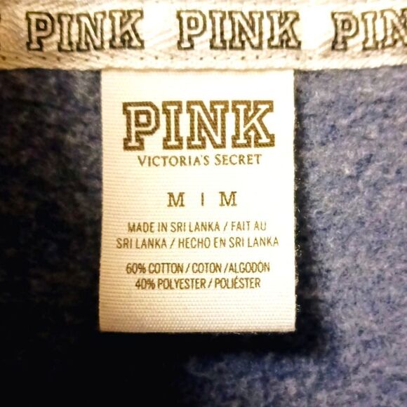 PINK VICTORIA SECRET Women's 1/2 Zip Pullover Sweatshirt. - Picture 6 of 8